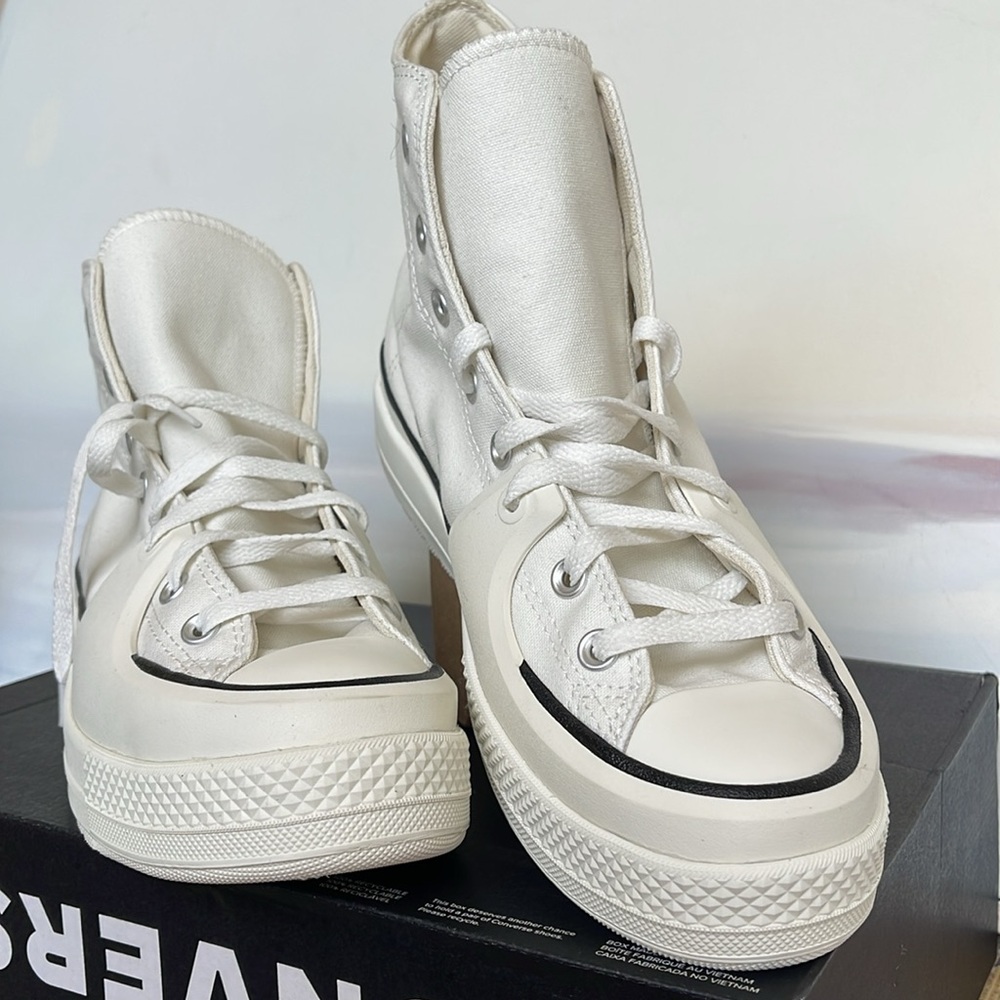 Converse Mens CTAS A02832C
CTAS CONSTRUCT HI VINTAGE WHITE/BLACK/EGRET
PLATFORMS - Picture 8 of 16